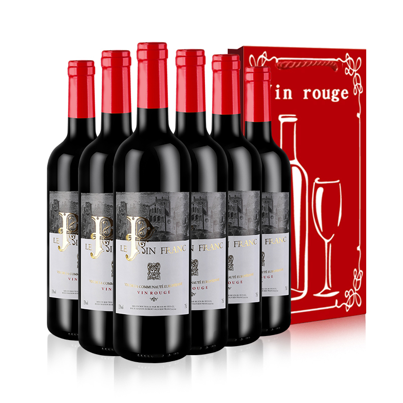 法国原瓶进口红人范思图干红葡萄酒750ml*6瓶