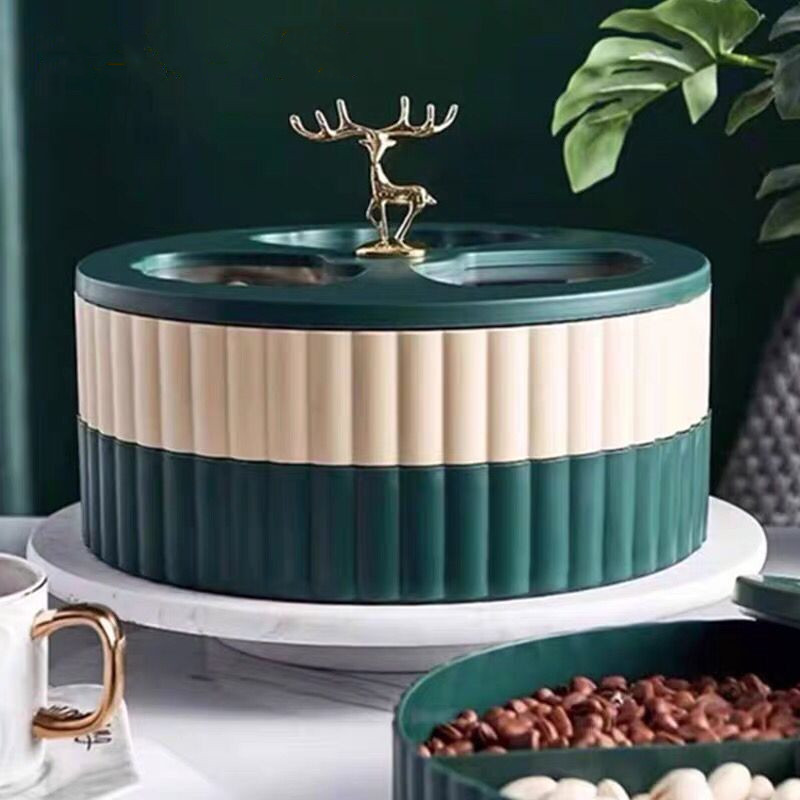 小鹿果盒干果盘客厅糖果盘坚果果零食干果盒