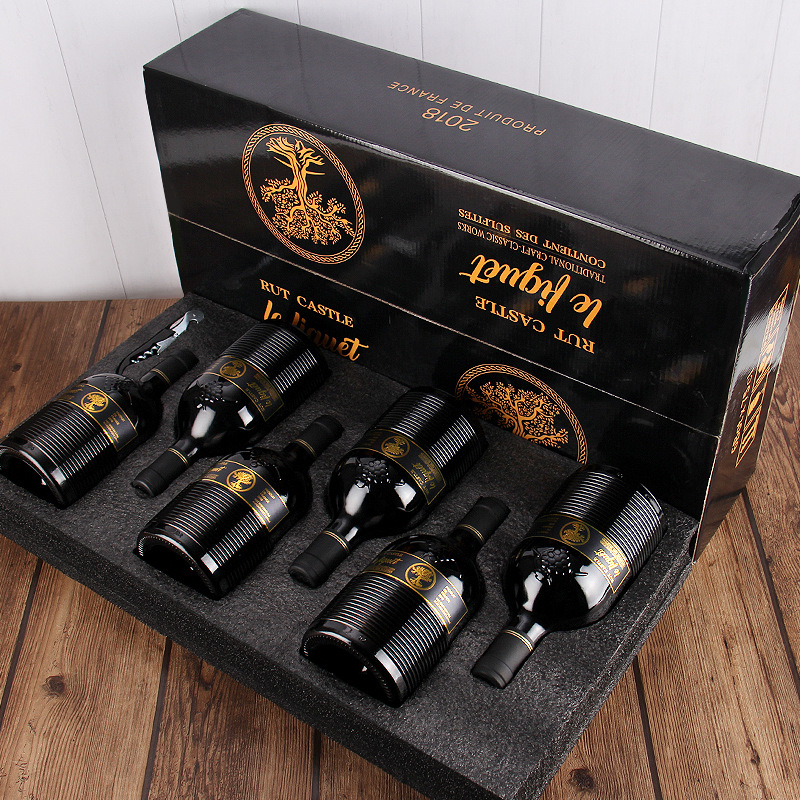 拉菲六瓶礼盒装法国进口菲葡诗轩葡萄酒拉特城堡干红电商代发15度红酒红酒进口原装