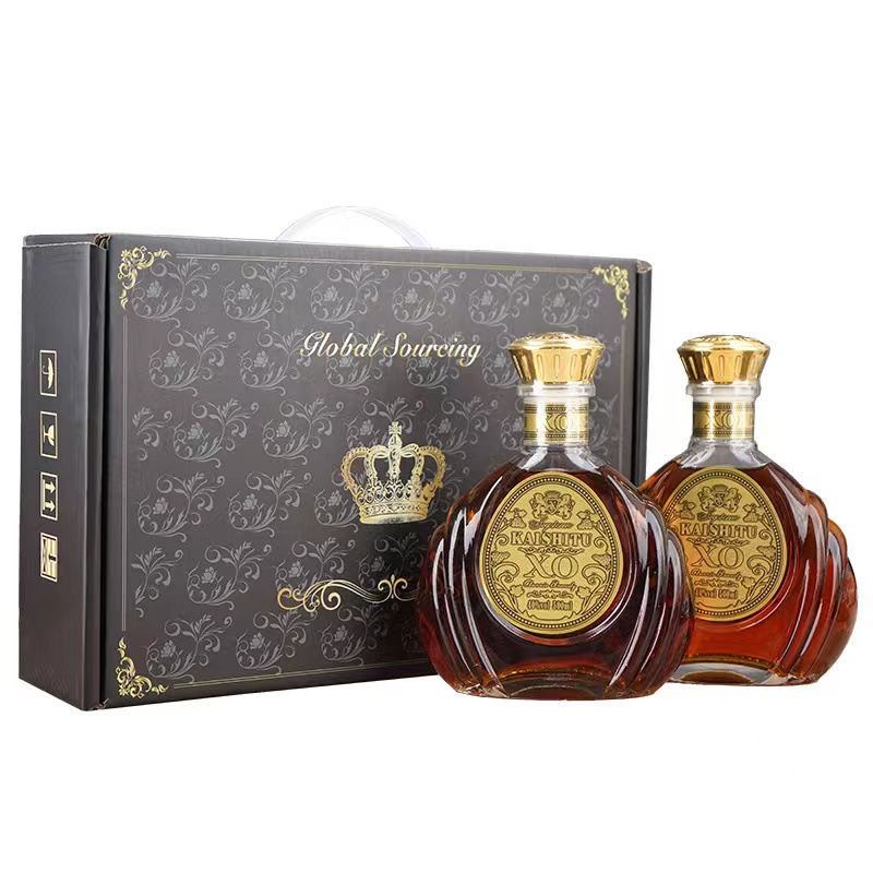 凯士图红酒古澳堡XO白兰地洋酒500ml高度烈酒40度威士忌进口干红送礼原装白酒威士香槟