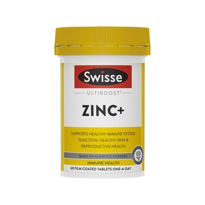 澳洲Swisse 补锌片 60粒ZINC+锌元素片成人复合维生素