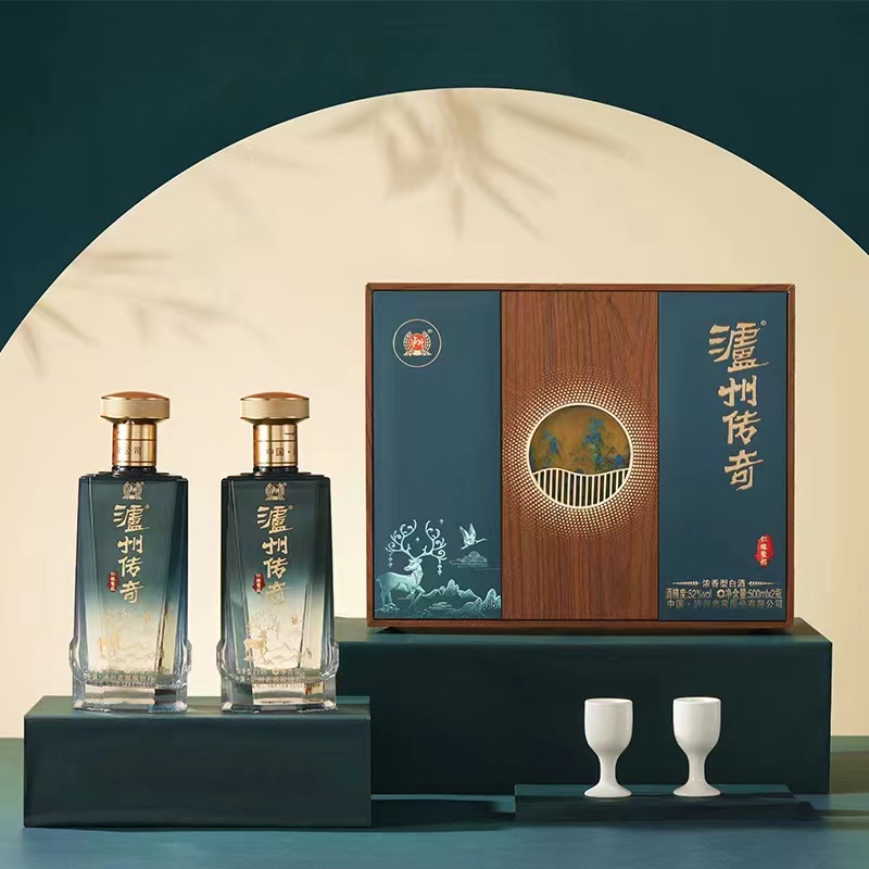 泸州老窖 泸州传奇 仁缘聚福 500ml*2瓶 礼盒包装 浓香型 52°