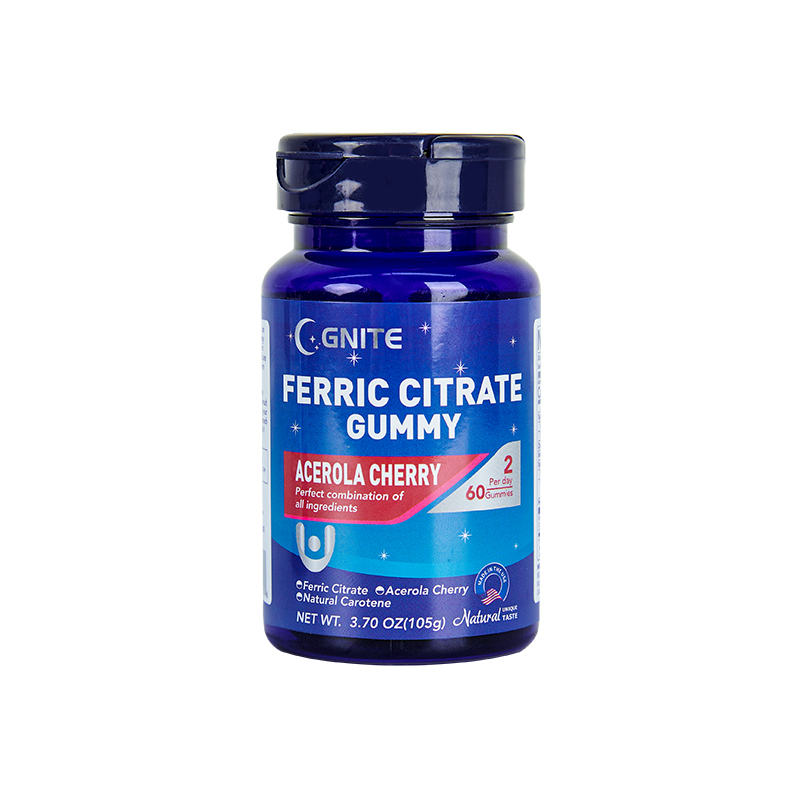 美国GNITE进口补铁富铁软糖女性补气血高吸收 吃走贫血软糖成人儿童60颗/罐