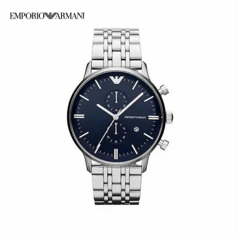 【全国联保  顺丰发货】Armani阿玛尼正品男士手表蓝色表盘 简约钢带商务石英表男AR1648