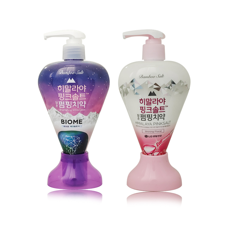 韩国 LG 竹盐喜马拉雅粉盐牙膏285g成人按压式