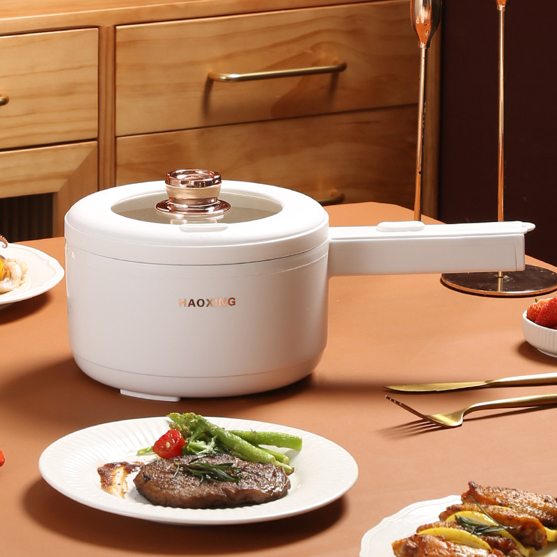 多功能电煮锅宿舍学生家用小型电锅一体电炒煮面1人2不沾电热火锅