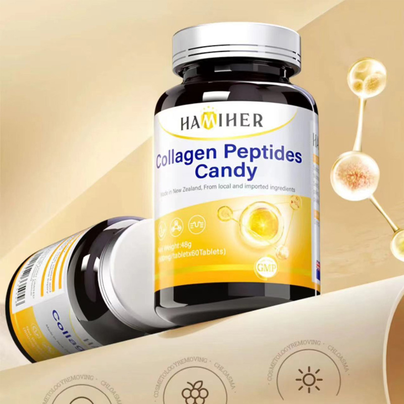 哈米赫胶原蛋白肽鲣鱼弹性蛋白肽复合压片糖果60克(1克x60粒) 1瓶