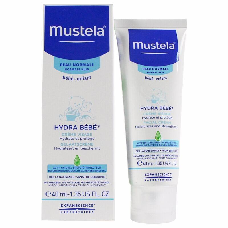 法国妙思乐mustela滋润保湿面霜40ml 婴儿润肤霜润肤液润肤乳 宝宝护肤品 法国进口