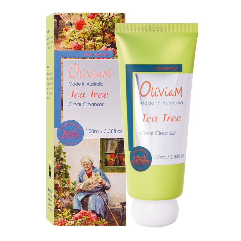 OLIVIAM澳莉维亚澳洲进口茶树净透洁面乳深层清洁保湿平衡水油100g