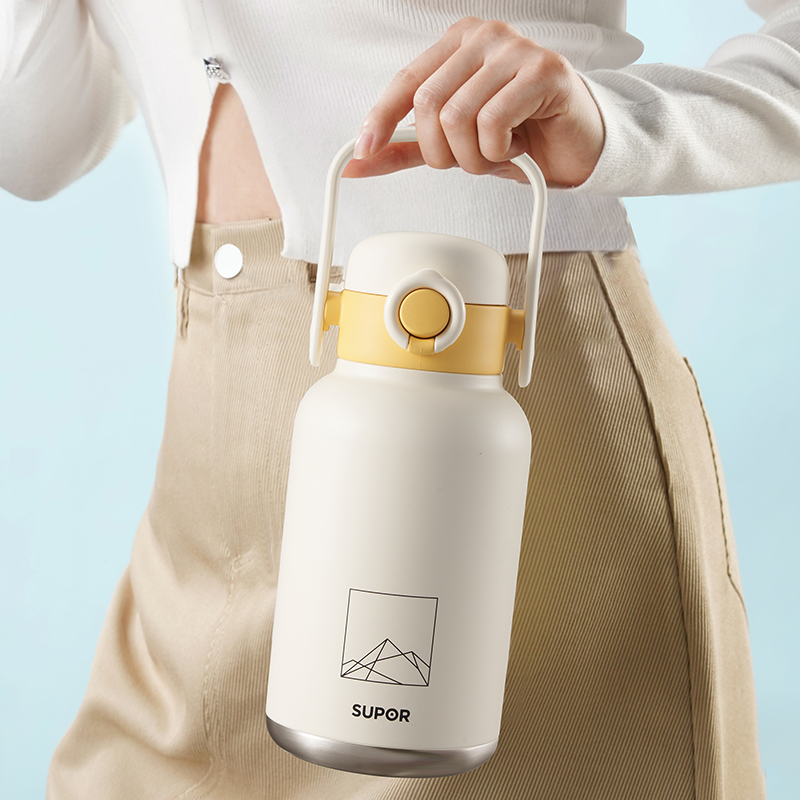 苏泊尔SUPOR保温杯大容量水杯子高颜值316L不锈钢随行保冷水杯直饮杯儿童学生吸管水杯