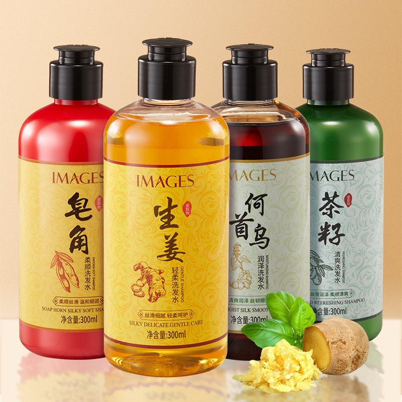 形象美生姜+何首乌+茶籽+皂角洗发露300ml(一组4瓶）