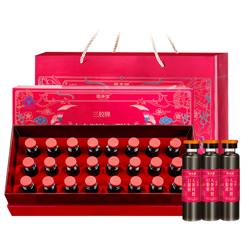 固本堂人参阿胶口服液24支装