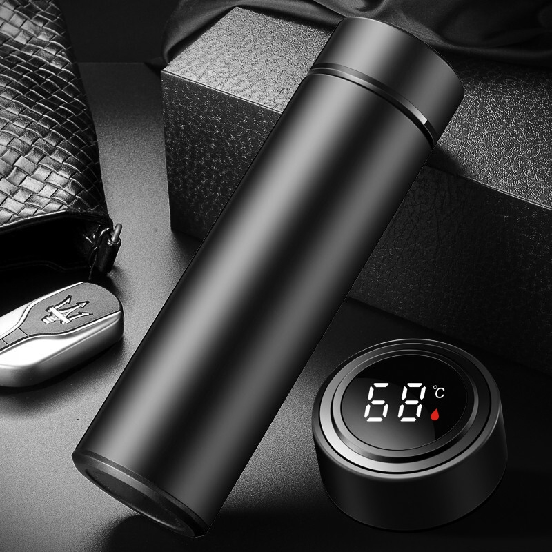 翰乐智能显温保温杯-黑色
