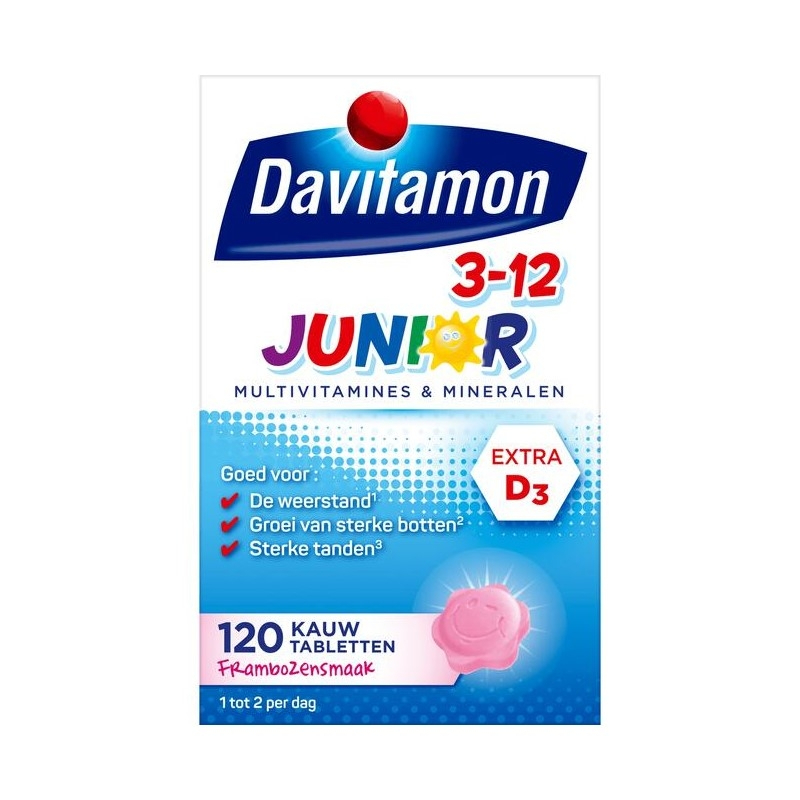 荷兰Davitamon儿童婴幼儿营养复合维生素维他命D 3-12岁 120粒