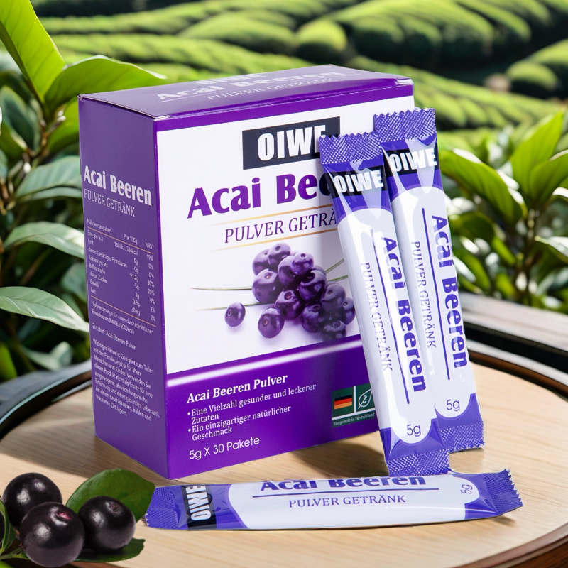 完税进口 OIWE巴西莓粉5g*30条/盒冻干粉花青素亮白饮抗自由基果蔬饮