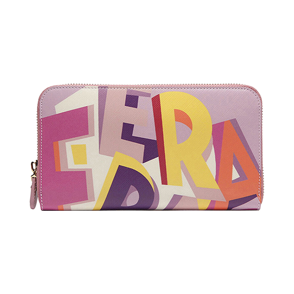 SALVATORE FERRAGAMO 拼色女士长款钱夹 22-C451-0631821