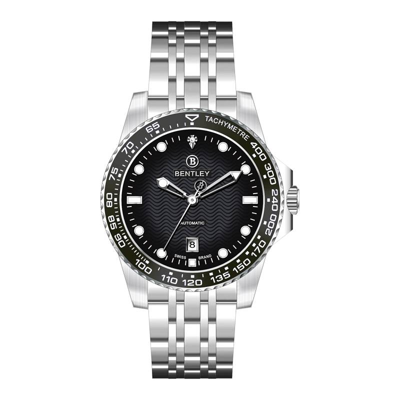 BENTLEY 瑞士宾利进口全自动机械机芯男士鳄鱼皮腕表BL-668