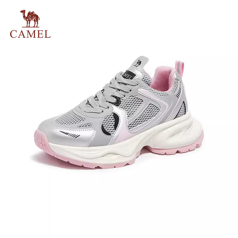 【白鹿同款】骆驼 厚底休闲透气跑步运动鞋