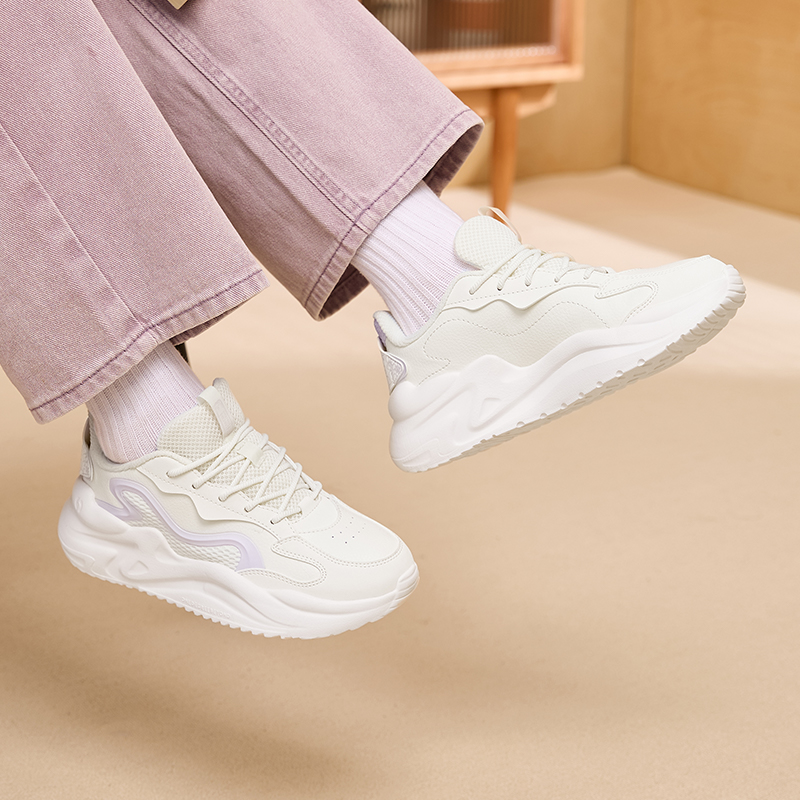 361°女休闲鞋革面厚底鞋子运动鞋682436702F【4677077】