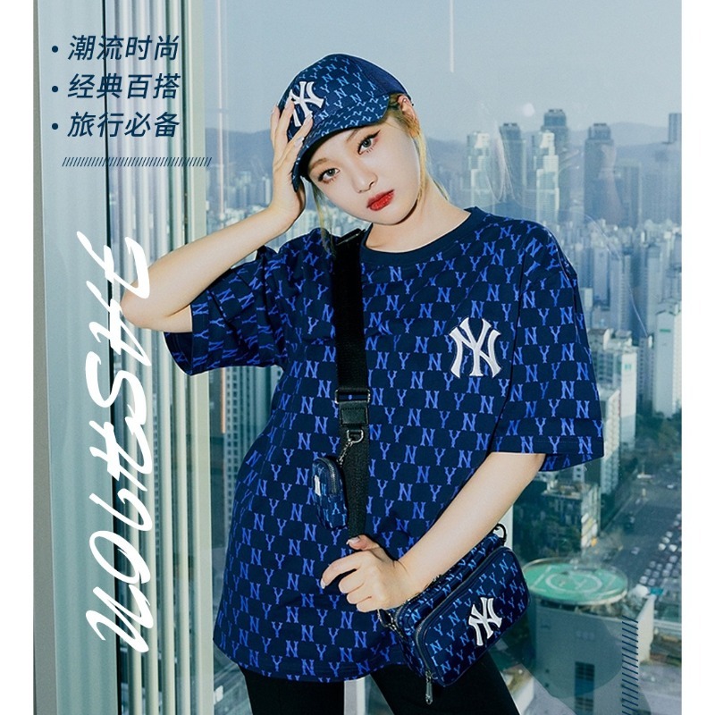 MLB 男女斜挎包复古老花单肩包运动休闲背包22春季新款3ACRS012N 斜挎包