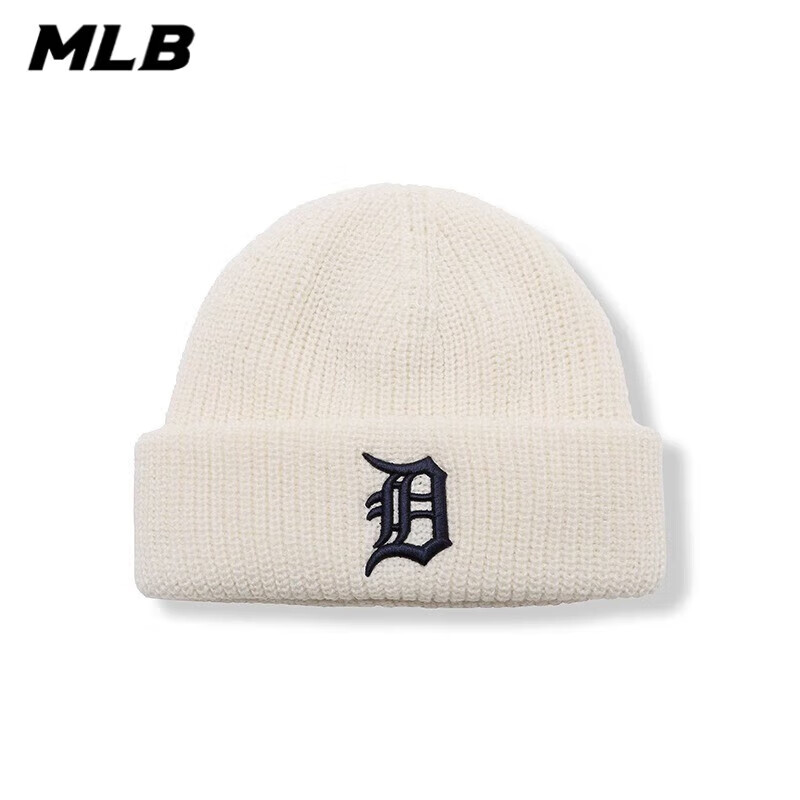 MLB帽子男女百搭保暖毛线帽NY刺绣运动休闲针织帽冷帽秋冬新款3ABNM07成人帽子