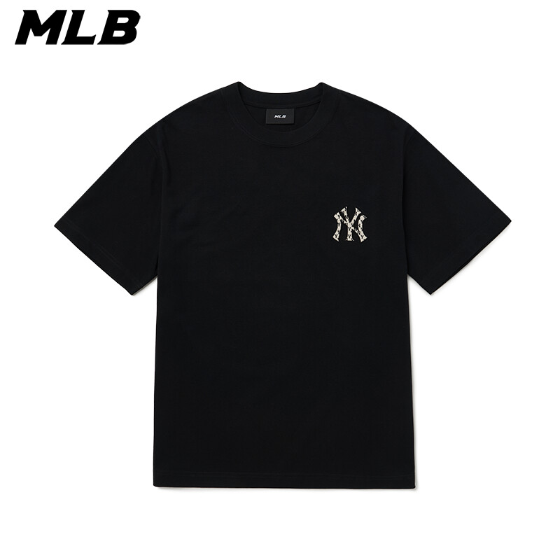 MLB韩国男女款短袖T恤棉质NY洋基夏季休闲运动圆领男女简约3ATSM0224短袖