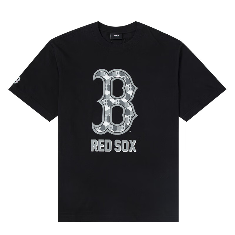 美职棒（MLB）官网 男女情侣同款短袖 几何老花T恤休闲运动半袖23春夏3ATSM0333短袖