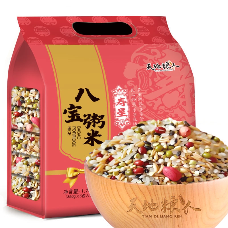 天地粮人 东北八宝粥米 礼袋装（350g*5包 ）