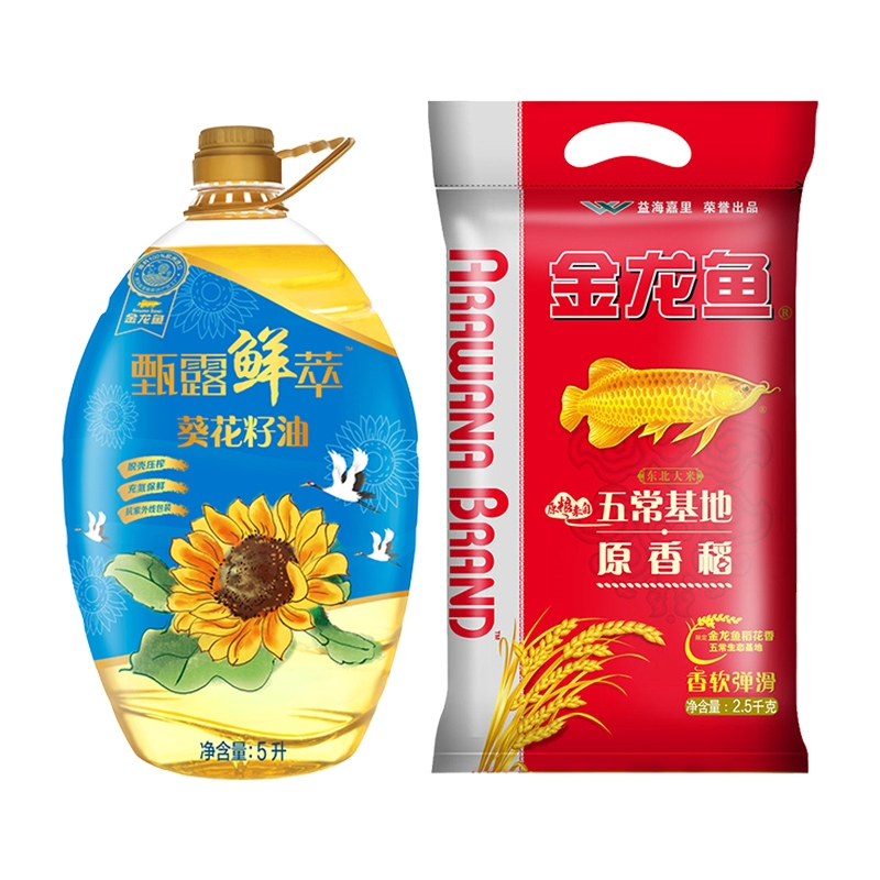 金龙鱼(637528)鲜葵原香优享米油两件组套装7500g