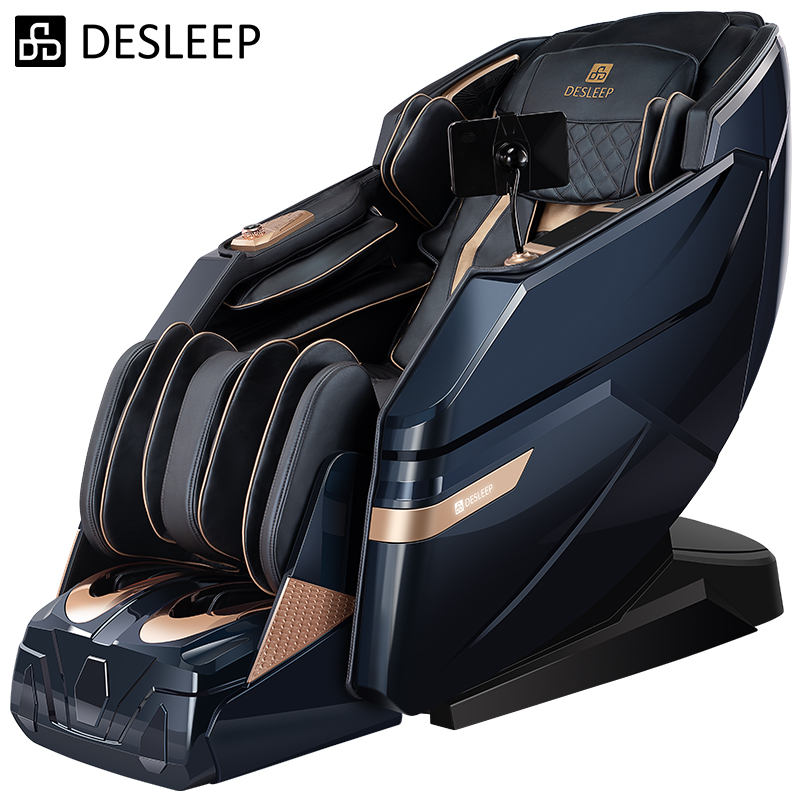 迪斯双机芯按摩椅家用全身深眠舱热敷披肩红外检测蓝牙音乐按摩沙发椅送父母新年礼物A60L