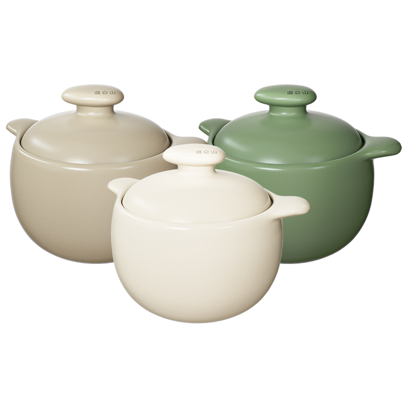 温仑山大容量砂锅炖锅煲仔饭煲汤锅耐高温陶瓷陶土家用燃气灶干烧不裂 鹅卵石砂锅