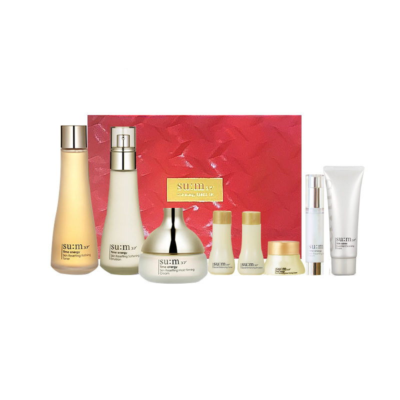 SU:M37°呼吸 时光能量新肌修护水乳霜三件套套盒 基础修护 提升吸收