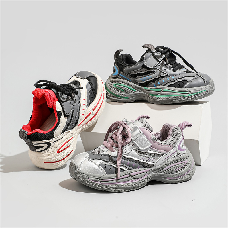 虎班长2024秋季新品老爹鞋厚底增高男女鞋新款复古休闲运动鞋大童鞋子儿童鞋子童鞋