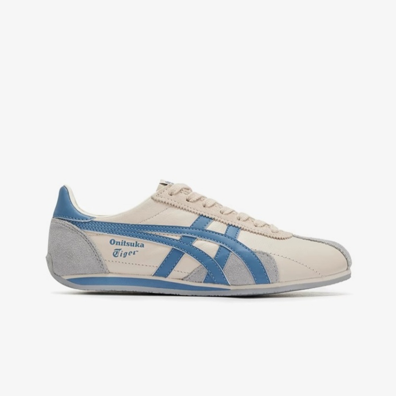 Onitsuka Tiger鬼塚虎RUNSPARK秋季米色蓝色复古舒适运动鞋休闲鞋