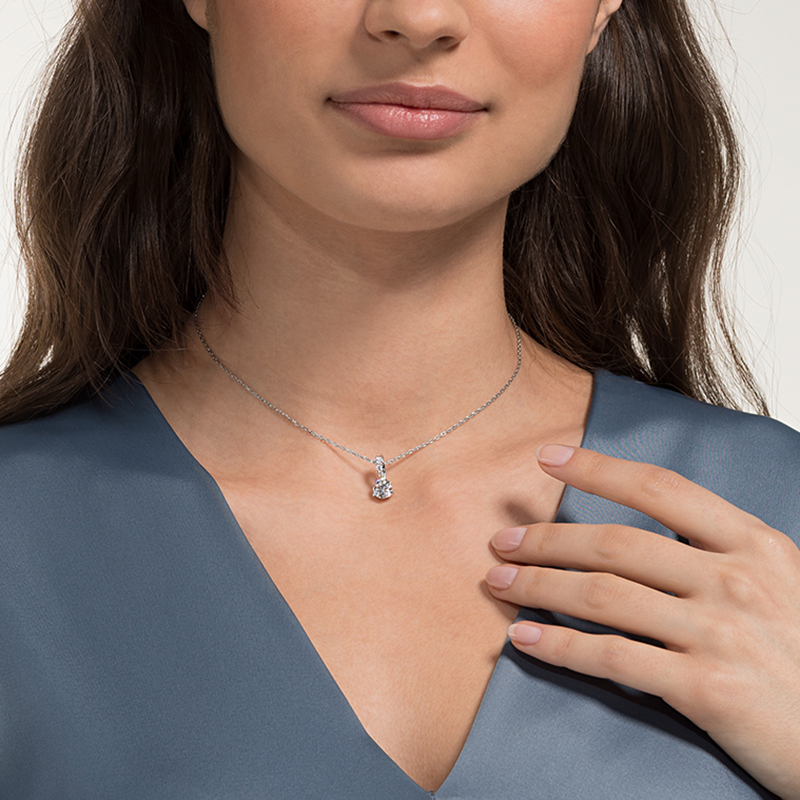 Swarovski/施华洛世奇正品银色单钻项链锁骨链女5472635礼物
