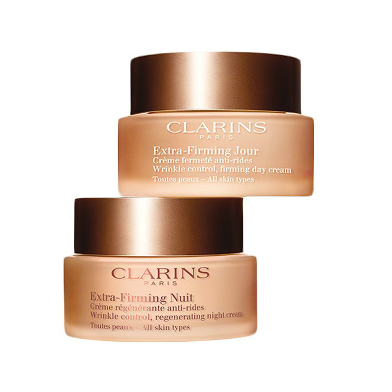 CLARINS娇韵诗弹簧面霜日晚霜套装紧致弹力日霜50ml晚霜50ml