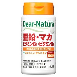 Asahi朝日 Natura锌 马卡 维生素B1·维生素B6   30天60粒