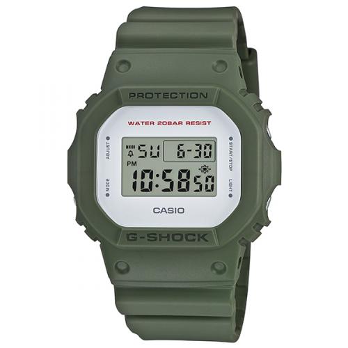 日本 Casio卡西欧GShock抹茶绿/工业奶白小方块手表情侣运动腕表DW-5600M-3 JF