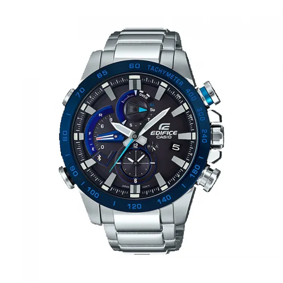 卡西欧（CASIO）男士手表 EDIFICE赛车运动计时码表 双时区蓝牙太阳能防水腕表EQB-800DB-1AJF
