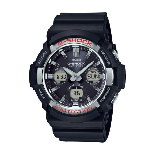 卡西欧/Casio G-SHOCK SOLAR WAVECEPTOR系列 电波太阳能防水运动男表GAW-100-1AJF