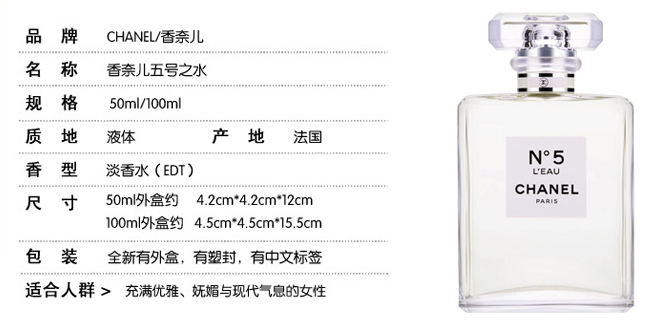 香奈儿五号之水：清新风情，香气撩人！